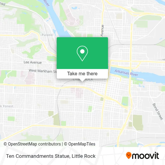 Ten Commandments Statue map