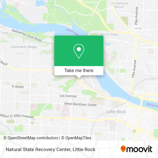 Natural State Recovery Center map