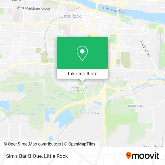 Sim's Bar-B-Que map