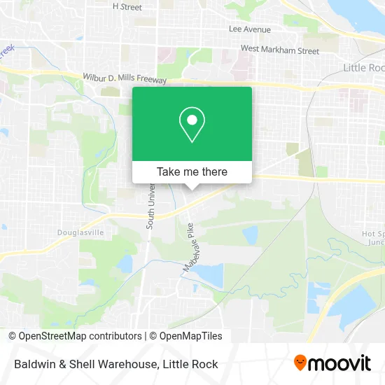 Baldwin & Shell Warehouse map