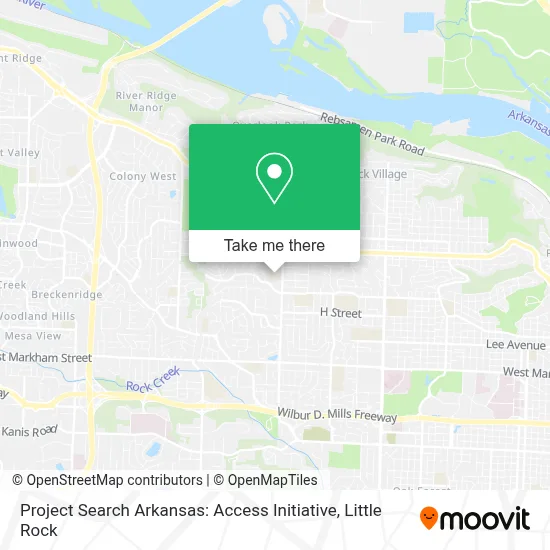 Project Search Arkansas: Access Initiative map