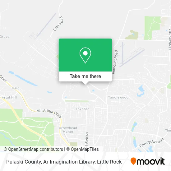 Pulaski County, Ar Imagination Library map