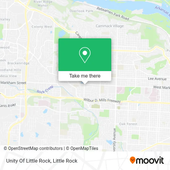 Unity Of Little Rock map