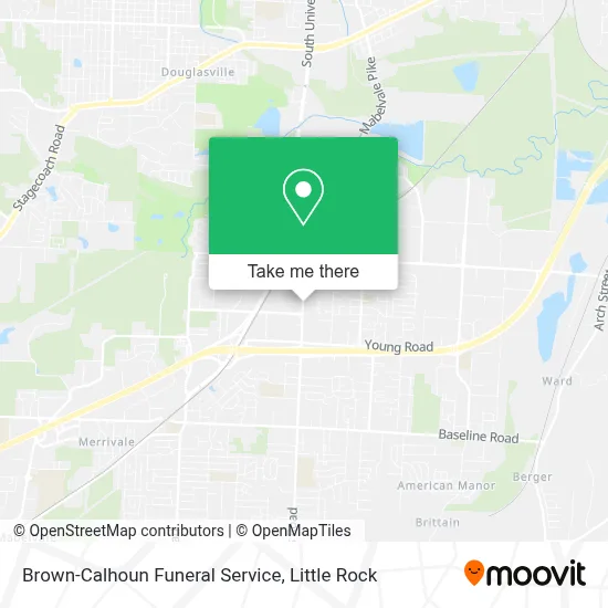 Brown-Calhoun Funeral Service map