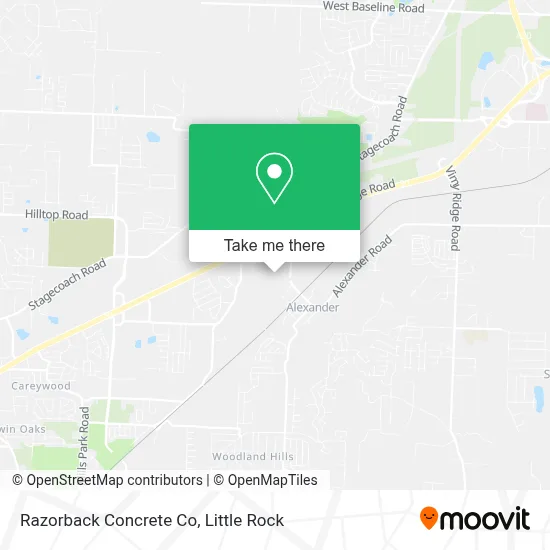 Razorback Concrete Co map