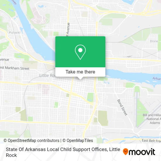 State Of Arkansas Local Child Support Offices map