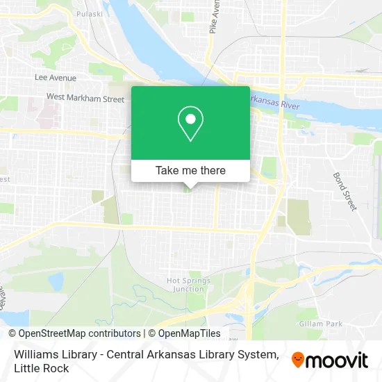 Williams Library - Central Arkansas Library System map
