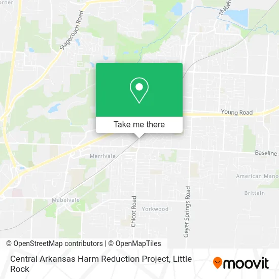 Central Arkansas Harm Reduction Project map