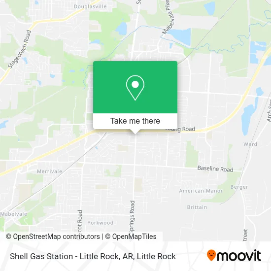 Shell Gas Station - Little Rock, AR map