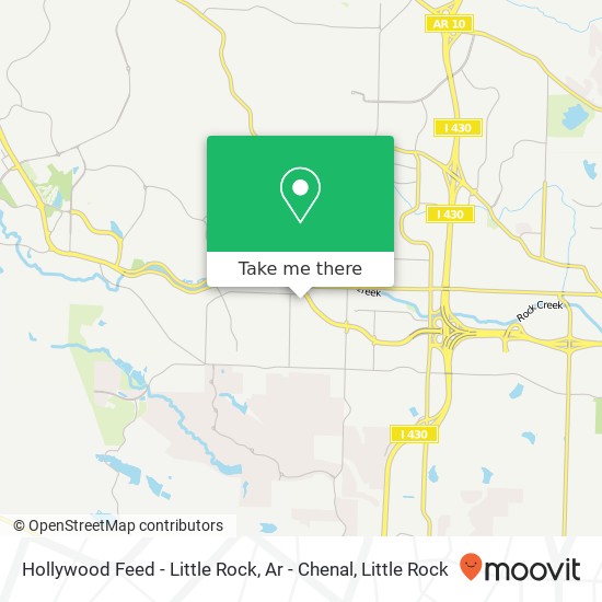 Mapa de Hollywood Feed - Little Rock, Ar - Chenal