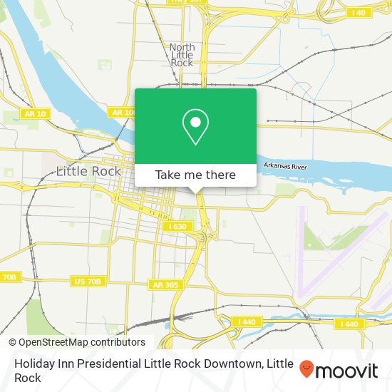 Holiday Inn Presidential Little Rock Downtown map