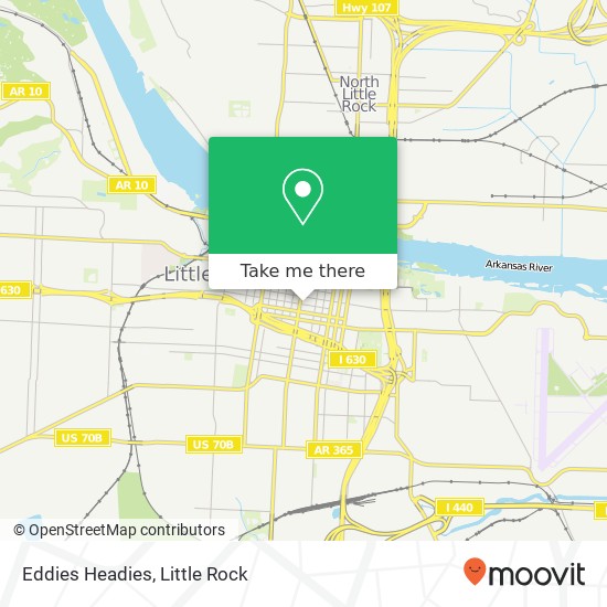 Mapa de Eddies Headies, 416 W 7th St Little Rock, AR 72201