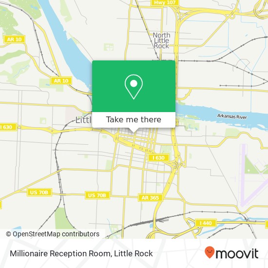 Mapa de Millionaire Reception Room, 700 Broadway St Little Rock, AR 72201