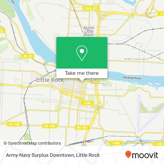 Army-Navy Surplus Downtown, 302 Main St Little Rock, AR 72201 map