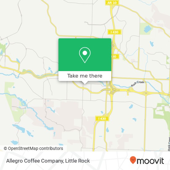 Mapa de Allegro Coffee Company, 501 S Bowman Rd Little Rock, AR 72211