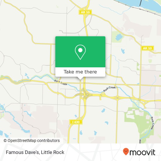 Mapa de Famous Dave's, 225 N Shackleford Rd Little Rock, AR 72211