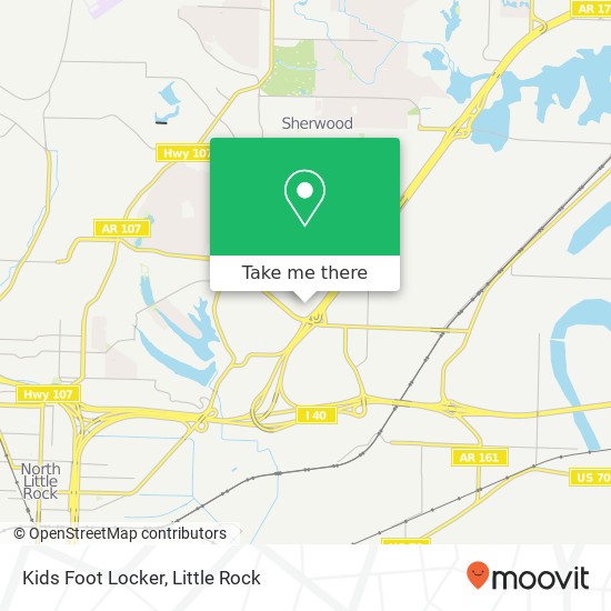 Kids Foot Locker, 3929 McCain Blvd North Little Rock, AR 72116 map