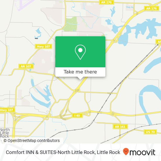 Mapa de Comfort INN & SUITES-North Little Rock