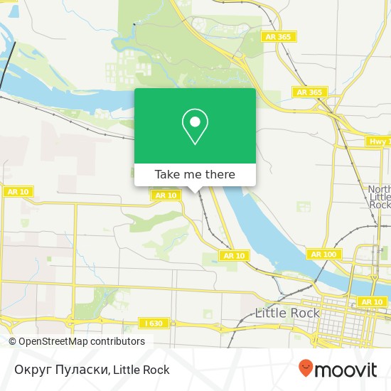 Округ Пуласки map