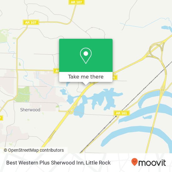 Best Western Plus Sherwood Inn map