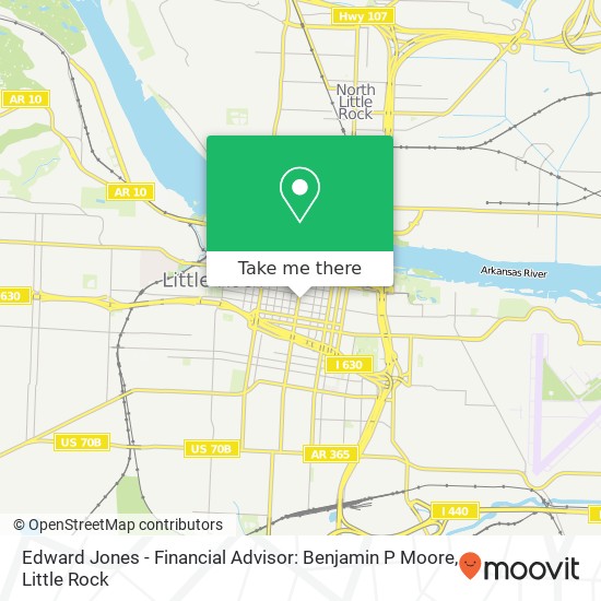 Mapa de Edward Jones - Financial Advisor: Benjamin P Moore