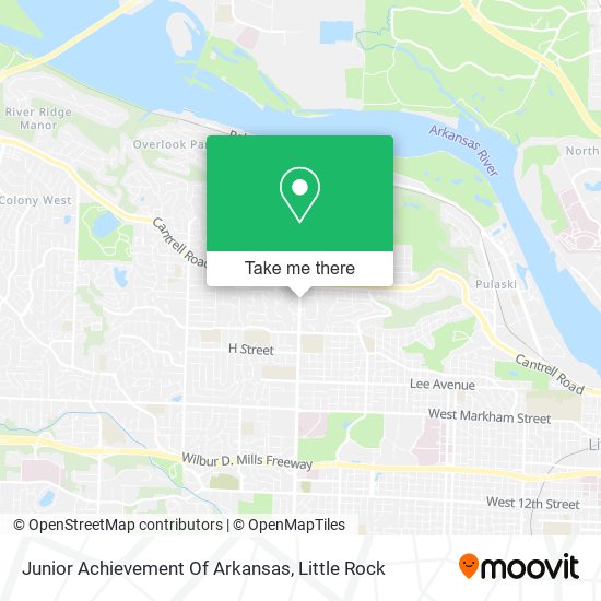 Junior Achievement Of Arkansas map