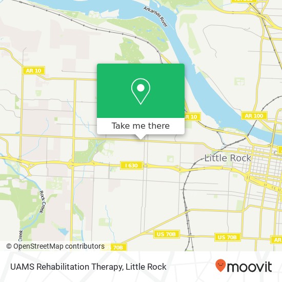 Mapa de UAMS Rehabilitation Therapy