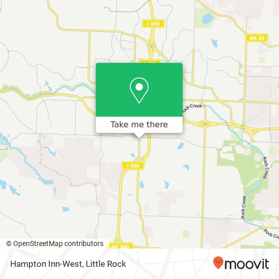 Mapa de Hampton Inn-West