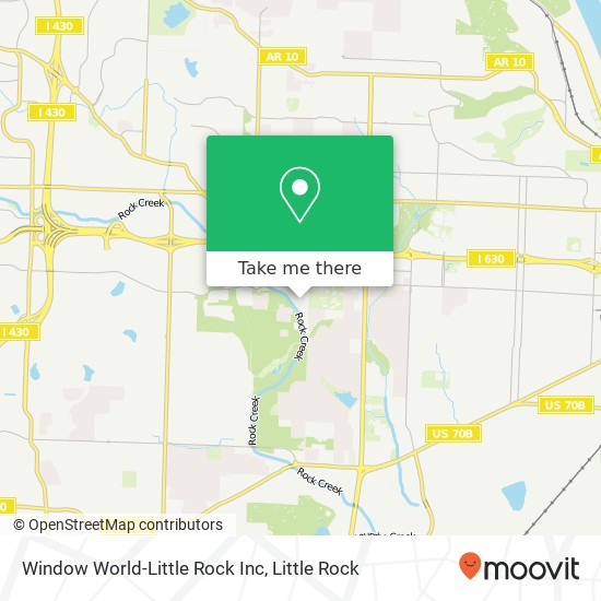 Mapa de Window World-Little Rock Inc