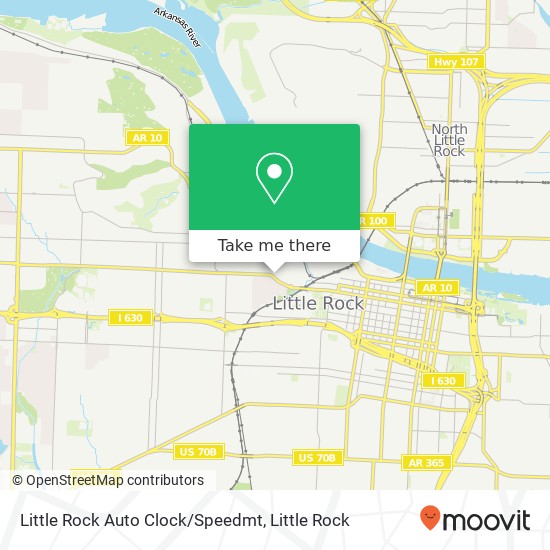 Mapa de Little Rock Auto Clock/Speedmt