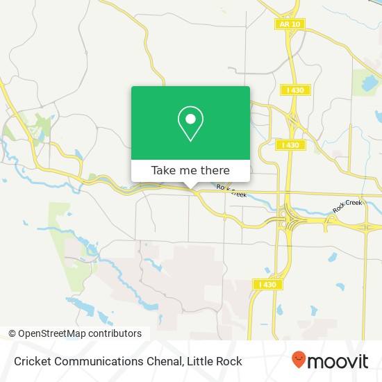 Cricket Communications Chenal map