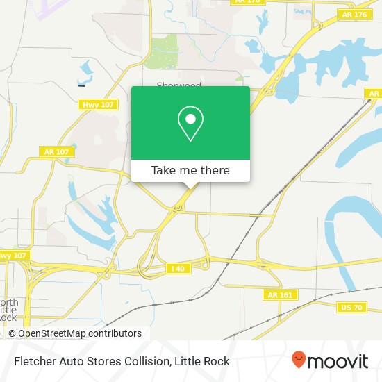 Mapa de Fletcher Auto Stores Collision