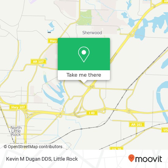 Mapa de Kevin M Dugan DDS