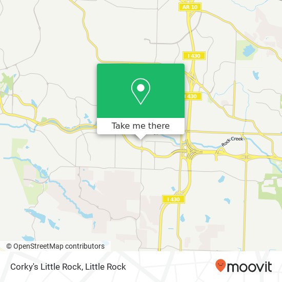 Corky's Little Rock map