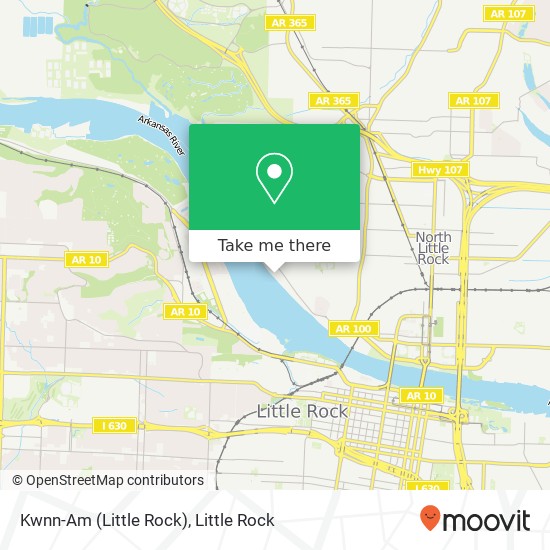 Kwnn-Am (Little Rock) map