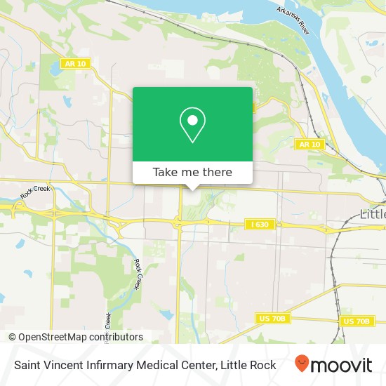 Saint Vincent Infirmary Medical Center map