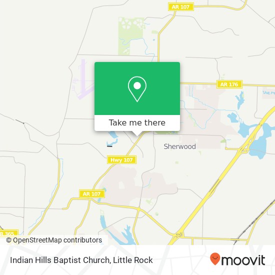 Indian Hills Baptist Church map