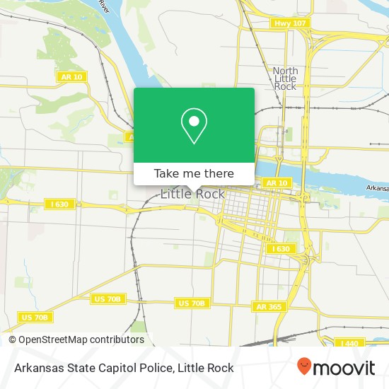 Arkansas State Capitol Police map