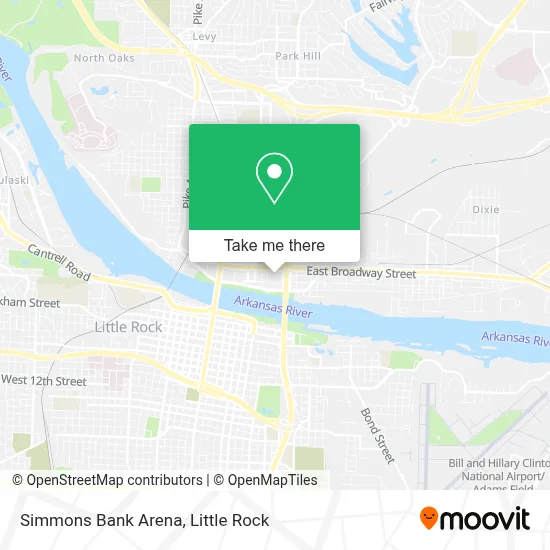 Simmons Bank Arena map