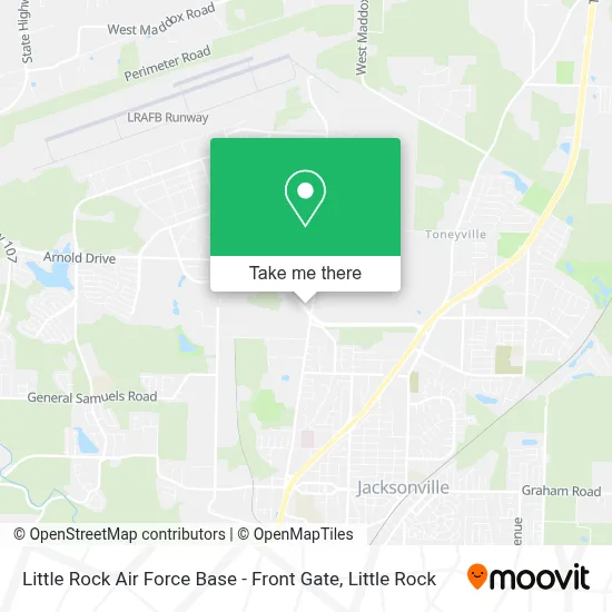 Little Rock Air Force Base - Front Gate map