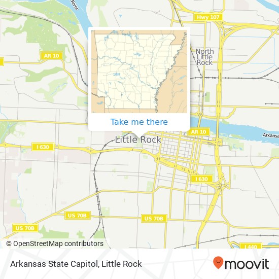 Arkansas State Capitol map