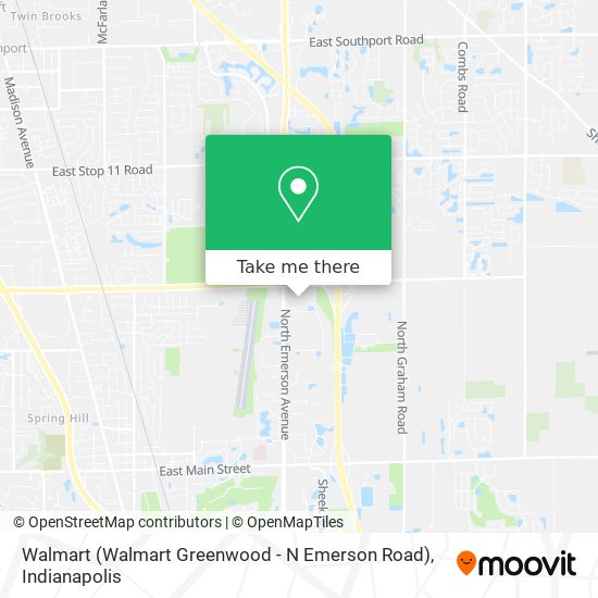 Mapa de Walmart (Walmart Greenwood - N Emerson Road)