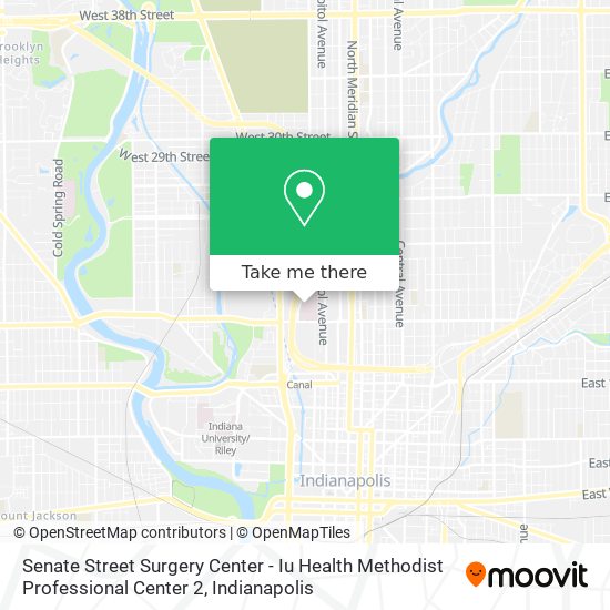 Mapa de Senate Street Surgery Center - Iu Health Methodist Professional Center 2