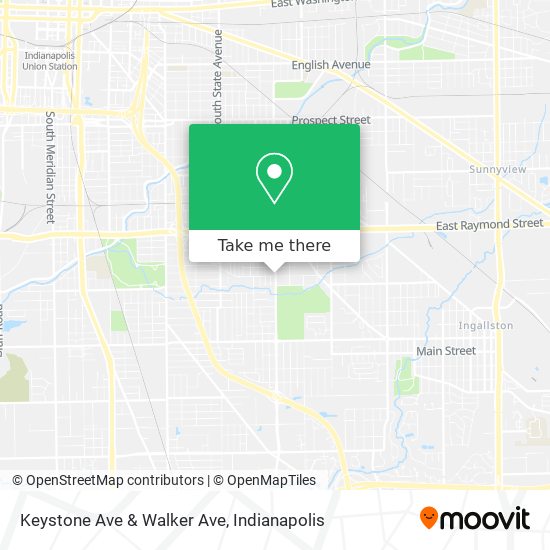 Keystone Ave & Walker Ave map