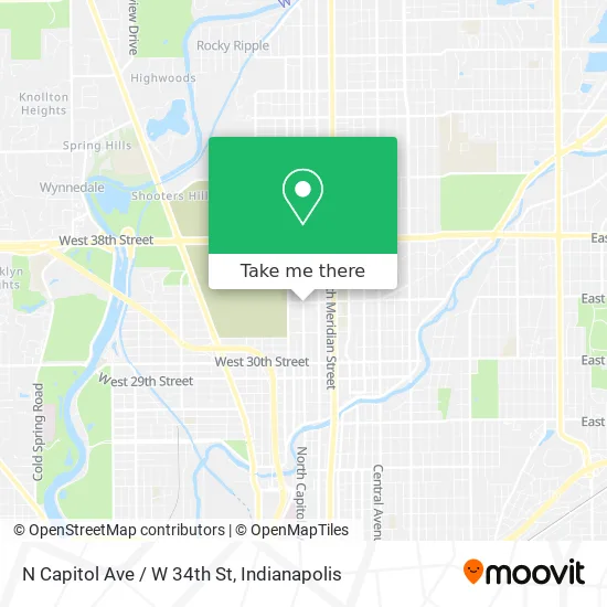 N Capitol Ave / W 34th St map
