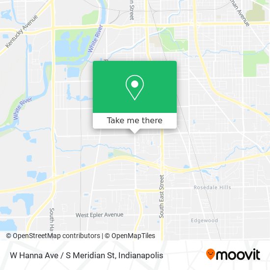Mapa de W Hanna Ave / S Meridian St