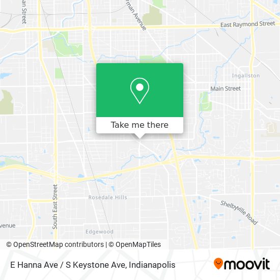 E Hanna Ave / S Keystone Ave map