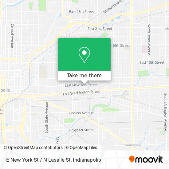 E New York St / N Lasalle St map
