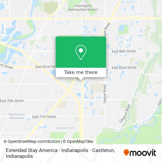 Extended Stay America - Indianapolis - Castleton map