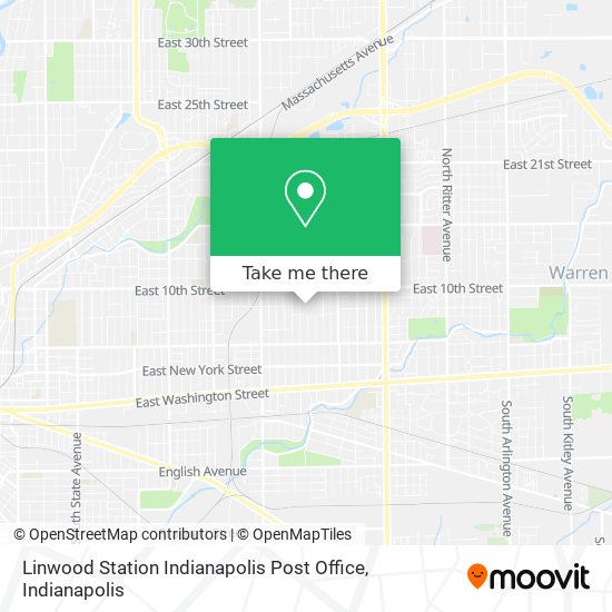 Mapa de Linwood Station Indianapolis Post Office